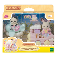 Cargar imagen en el visor de la galería, Sylvanian Families-5819-Crème y Erin en tren y avión