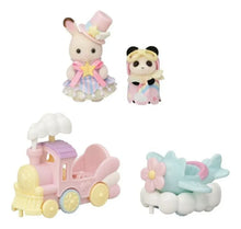 Cargar imagen en el visor de la galería, Sylvanian Families-5819-Crème y Erin en tren y avión