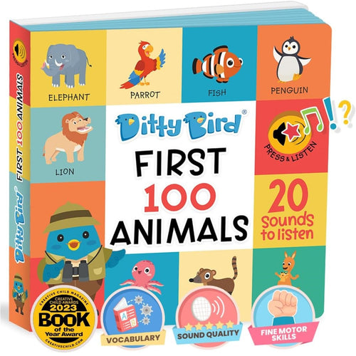 Ditty Bird-DB06499-Libro musical - 100 animales