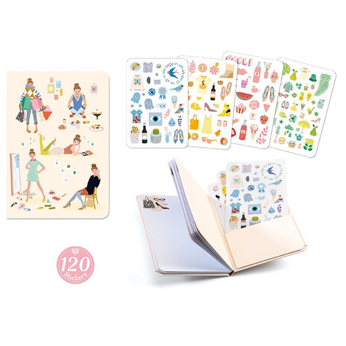 DJECO - DD03578 - Cuaderno Aurelia con 120 stickers