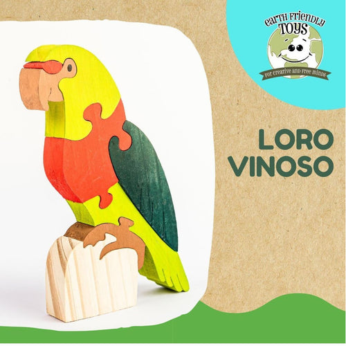 Kinderland Toys - Rompecabezas de Loro Vinoso