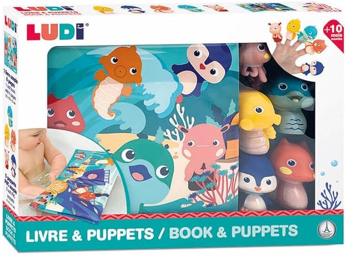 LUDI-40018-Libro con mascotas - Pequeños Amigos del Mar