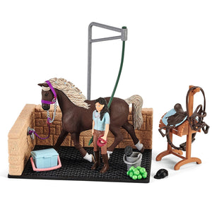 Schleich-42438-Lavadero de caballos Emily & Luna