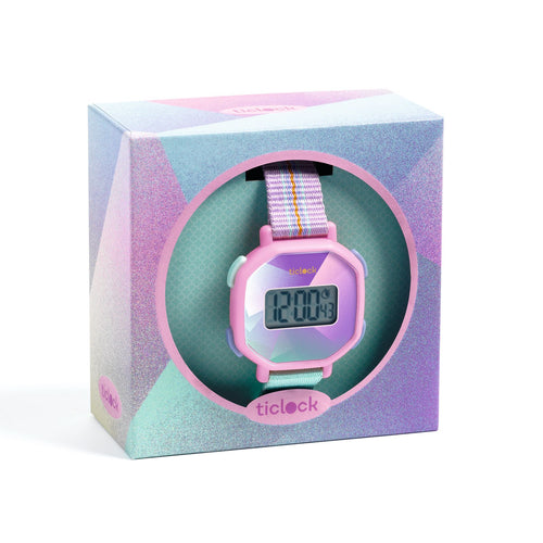 DJECO-DD00452-Reloj digital - Purple prisma