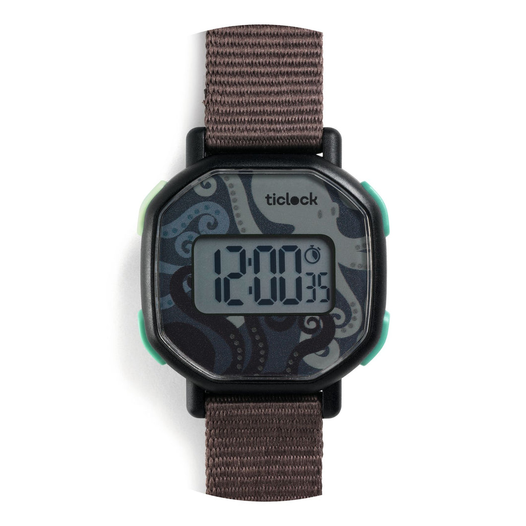 DJECO-DD00454-Reloj digital - Black octopus