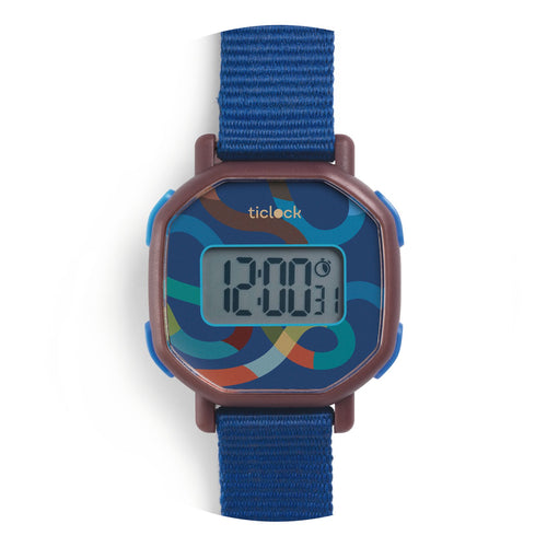 DJECO-DD00457-Reloj digital - Blue volute