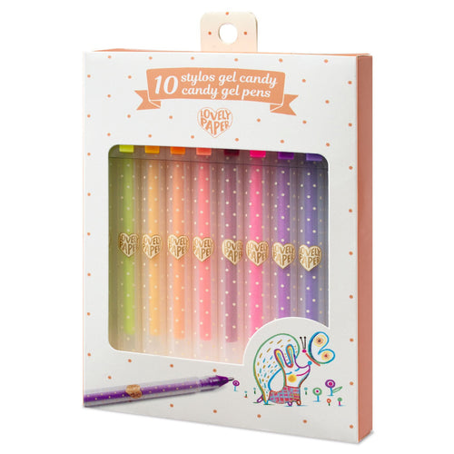 DJECO-DD03779-10 bolígrafos de gel caramelo