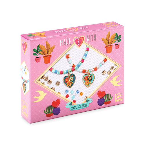DJECO-DJ00010-Kit de pulseras para armar - Ensartado corazón
