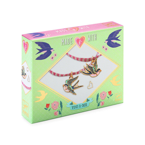 DJECO-DJ00011-Pulseras para armar - Lazos y pájaros