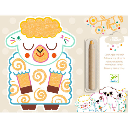 DJECO-DJ00061-Colorear para descubrir - Animales familiares