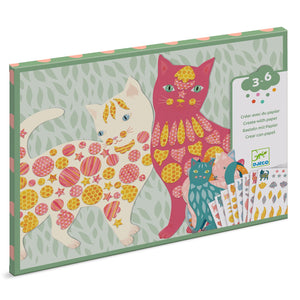 DJECO-DJ00079-Crear con papel - Los gatitos de Elodie