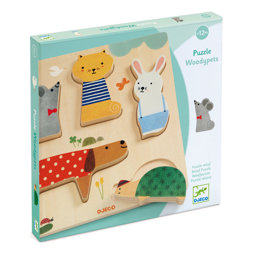 DJECO-DJ01051-Puzzle - Woodypets