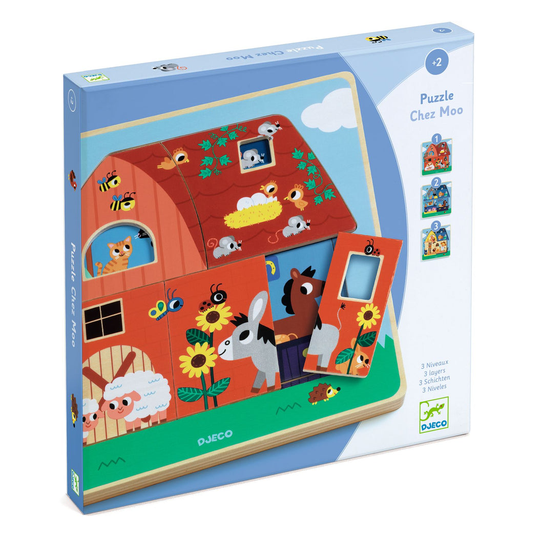 DJECO-DJ01482-Puzzle - Chez Moo