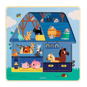 DJECO-DJ01482-Puzzle - Chez Moo