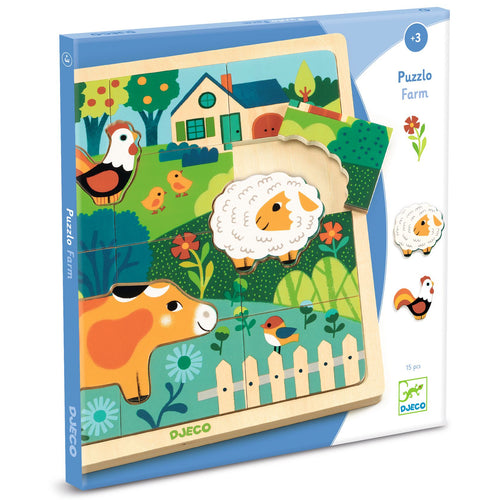 DJECO-DJ01825-Puzzle - Farm
