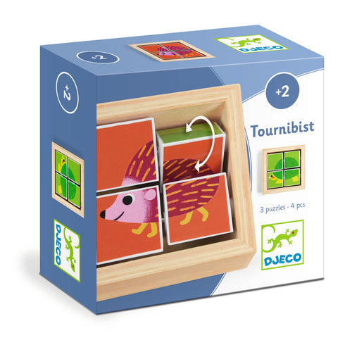 DJECO-DJ01956-Puzzle de madera - Tournibist