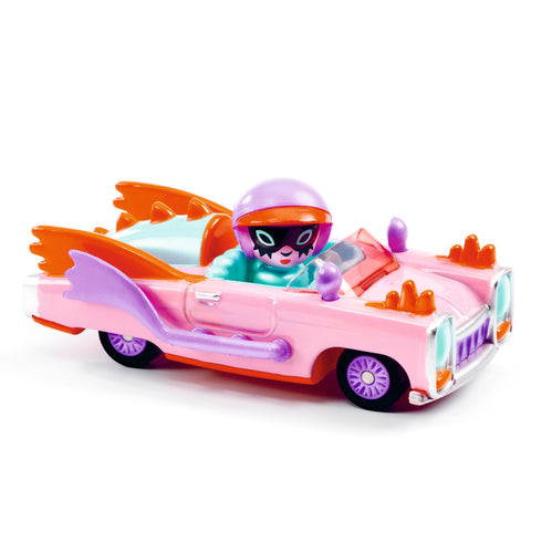 DJECO-DJ05463-Auto de carrera - Pink lady