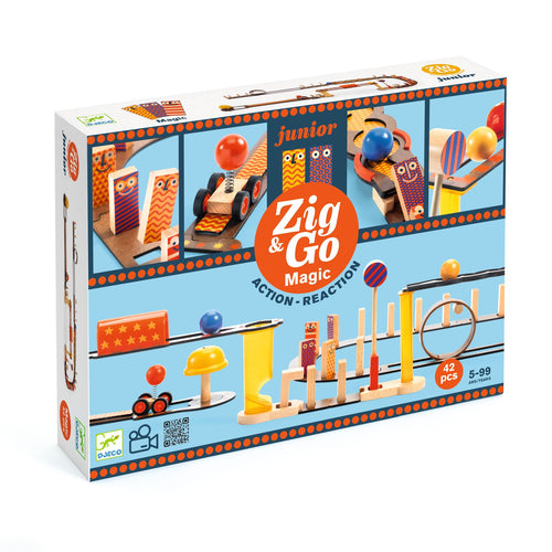 DJECO-DJ05649-Juego de acción y reacción - Zig & Go Junior - Magic - 42 pcs
