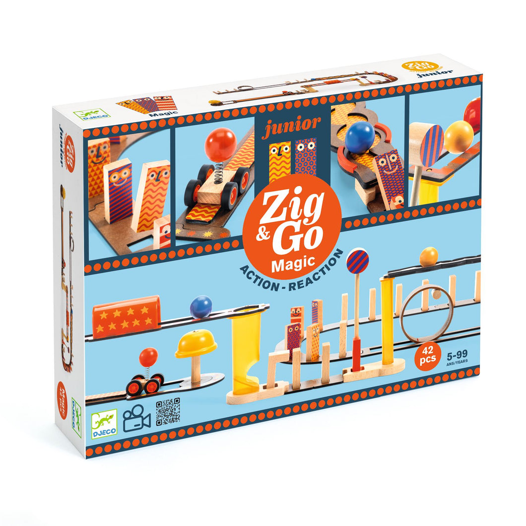 DJECO-DJ05649-Juego de acción y reacción - Zig & Go Junior - Magic - 42 pcs