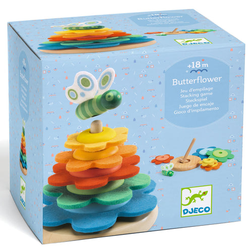 DJECO-DJ06404-Juego de apilar - Butterflower