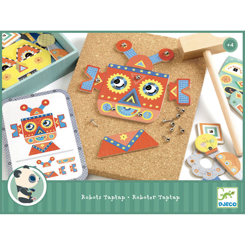 DJECO-DJ06646-Juego de gopeo - Tap tap robots