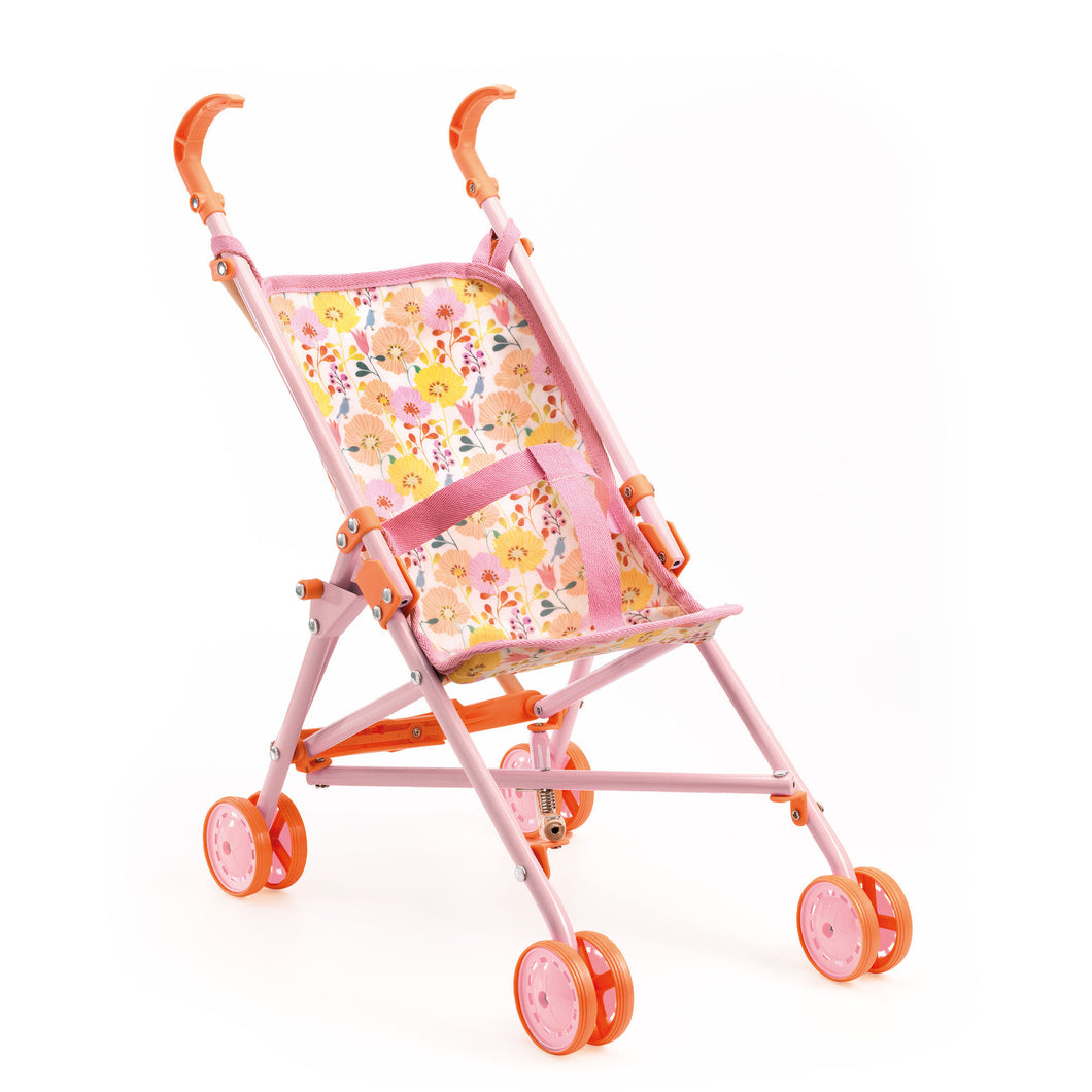 DJECO-DJ07841-Carrito para muñecas - Flowers