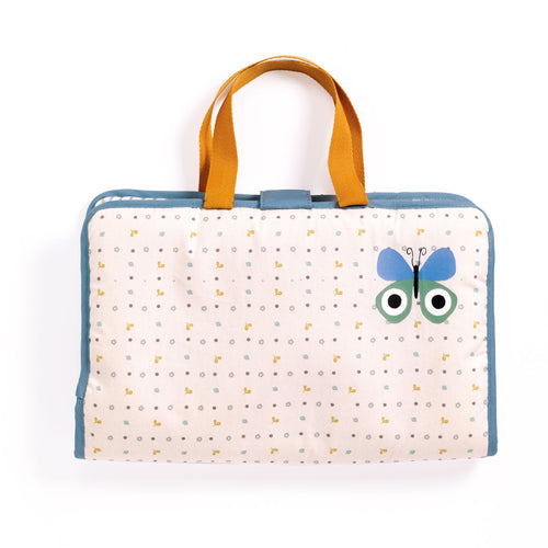 DJECO-DJ07851-Bolsa de pañales para muñecas - Blue Fly