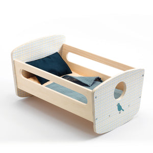 DJECO-DJ07862-Cama mercedora para muñecas - Blue Night