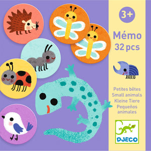 DJECO-DJ08254-Juego de asociación - Memo Pequeños  animales