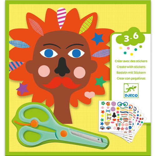 DJECO-DJ09045-Crear con pegatinas - Peluquería