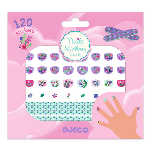DJECO-DJ09241-Adhesivos para uñas - Petite fleur
