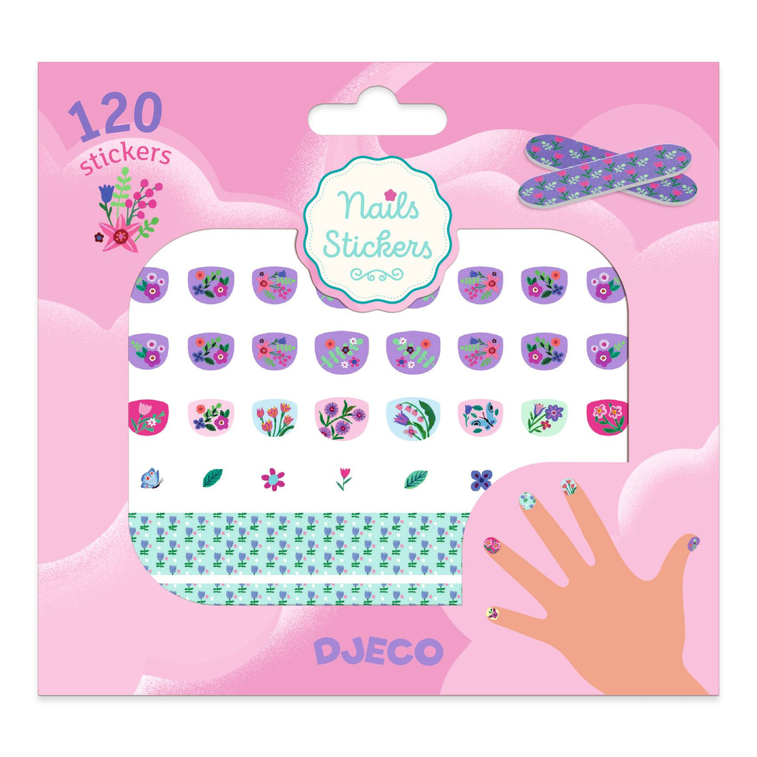 DJECO-DJ09241-Adhesivos para uñas - Petite fleur
