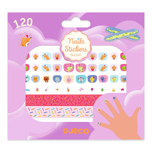 DJECO-DJ09243-Adhesivos para uñas - ¡Feliz cumpleaños!
