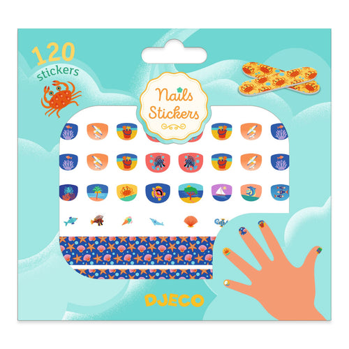 DJECO-DJ09244-Adhesivos para uñas - Mediterráneo