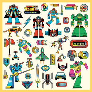 DJECO-DJ09276-Pegatinas - Robots