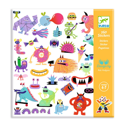DJECO-DJ09281-Pegatinas - Monstruos