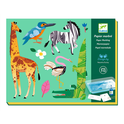DJECO-DJ09351-Papel marmolado - Colorful