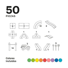 Cargar imagen en el visor de la galería, Braintoys-IMAGR-50N-Imanix Set Pista de Carreras 50 piezas
