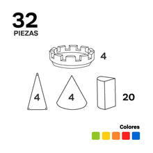 Cargar imagen en el visor de la galería, Braintoys-IMA-RC32-Imanix Rocket Castle 32
