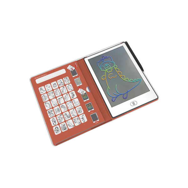 KIDYWOLF-KIDYDRAW-MINI-DIN-Pizarra para dibujar - Dinosaurios