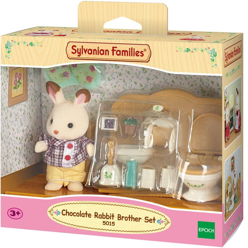 Sylvanian-5015-Hermano Conejo Chocolate con set de baño