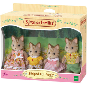 Sylvanian-5180-Familia de gatos a rayas