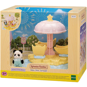 Sylvanian-5539-Carrusel bebé Panda