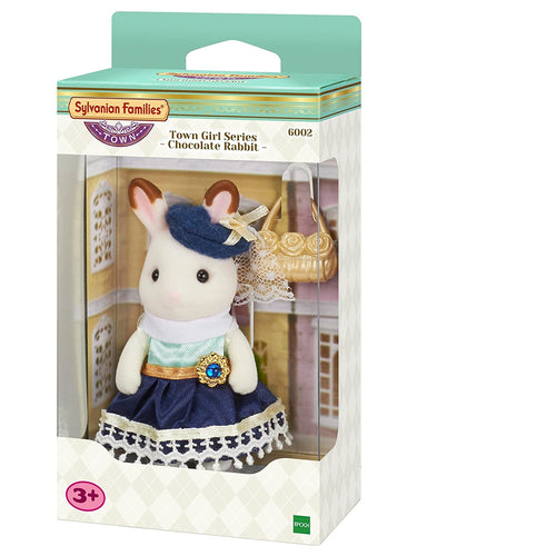 Sylvanian-6002-Town girl Niña Conejo Chocolate