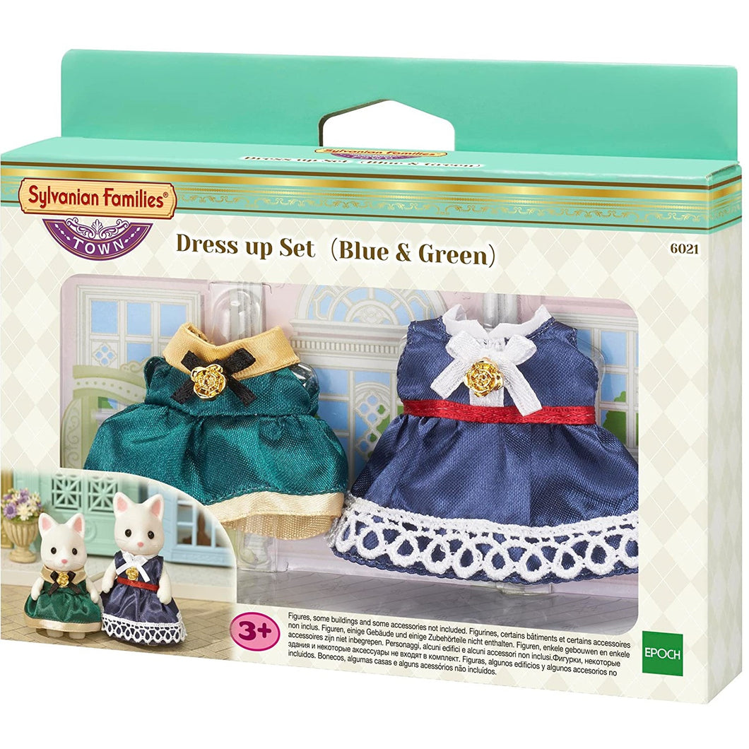 Sylvanian-6021-Conjunto de vestir azul y verde