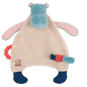 Moulin Roty-658015-Doudou con soporte para chupete - Hipopótamo