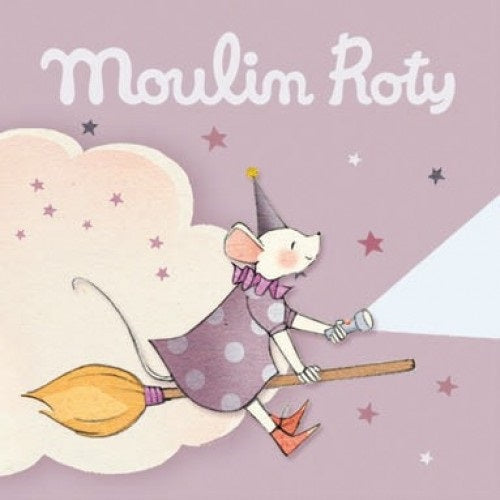 Moulin Roty-664364-Caja de discos para linterna de historias - La bola de los mininos, Al gato limpio y El momento de la merienda