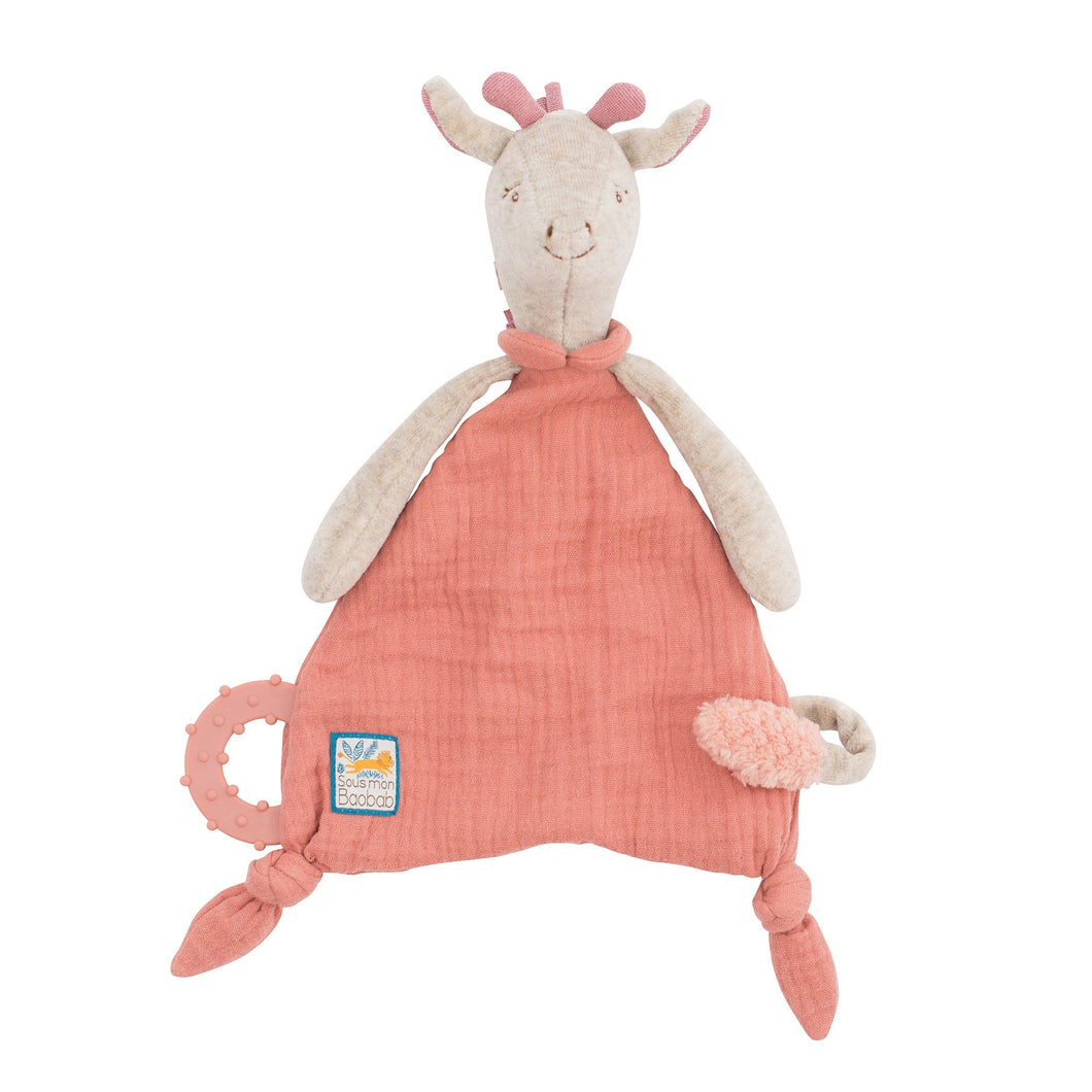 Moulin Roty-669017-Doudou porta-chupete jirafa - Baobab