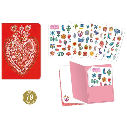 DJECO - DD03577 - Cuaderno Aurelia con 79 stickers