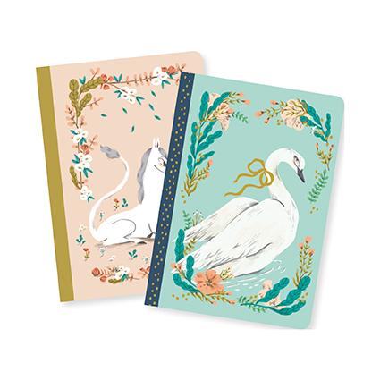 DJECO-DD03580-Cuadernos Lucille (2 unidades) - Unicornio/Cisne